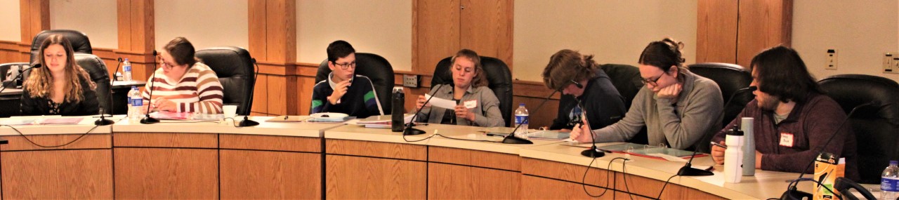 Teen panelist on the bench.