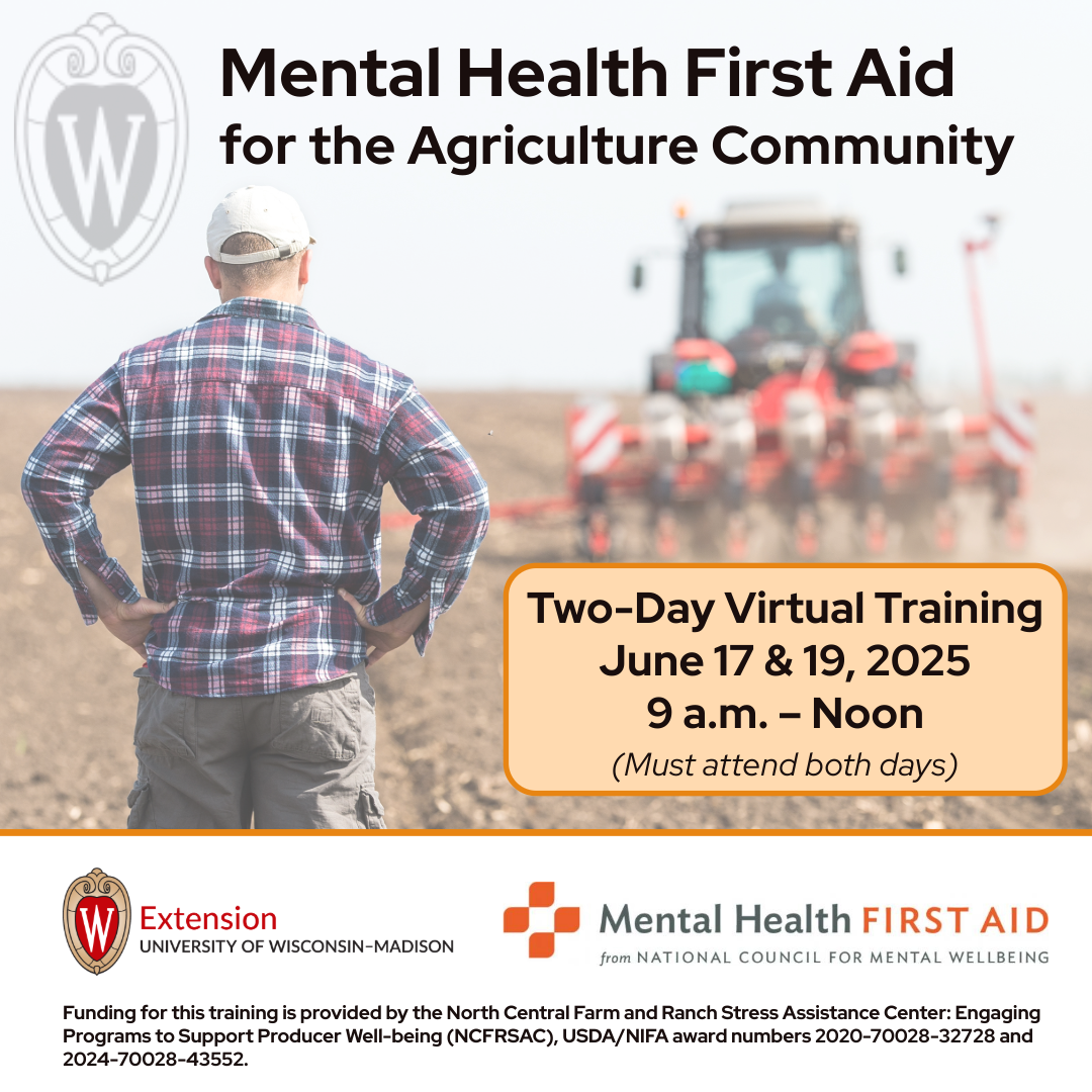 Adult Mental Health First Aid for Wisconsin Agriculture Community