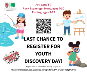 Last Chance to Register: Youth Discovery Day!