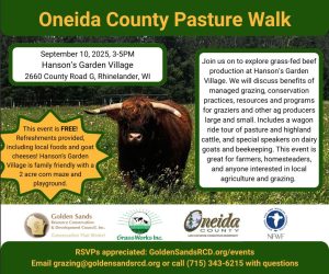 Oneida County Pasture Walk – September 10
