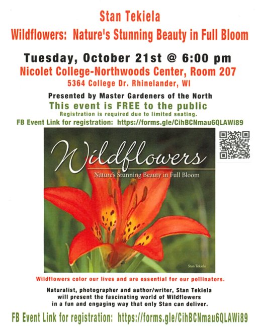 The Master Gardeners of the North Present: Author Stan Tekiela
