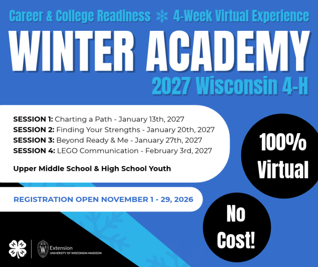 Wisconsin 4-H Winter Academy 2027